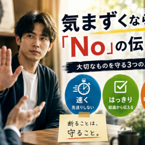 上手な断り方とは｜関係を壊さず信頼を残す3原則と誠実さの技術