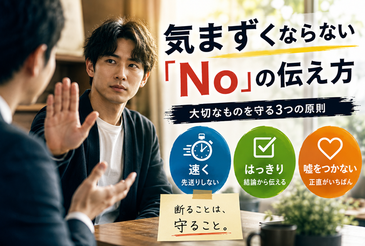気まずくならない「NO」の伝え方のイメージ