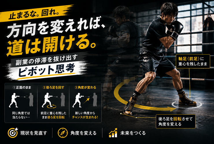 方向を変えれば道は開けるイメージ