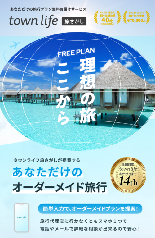 「タウンライフ旅さがし」公式サイトのヘッダー画像