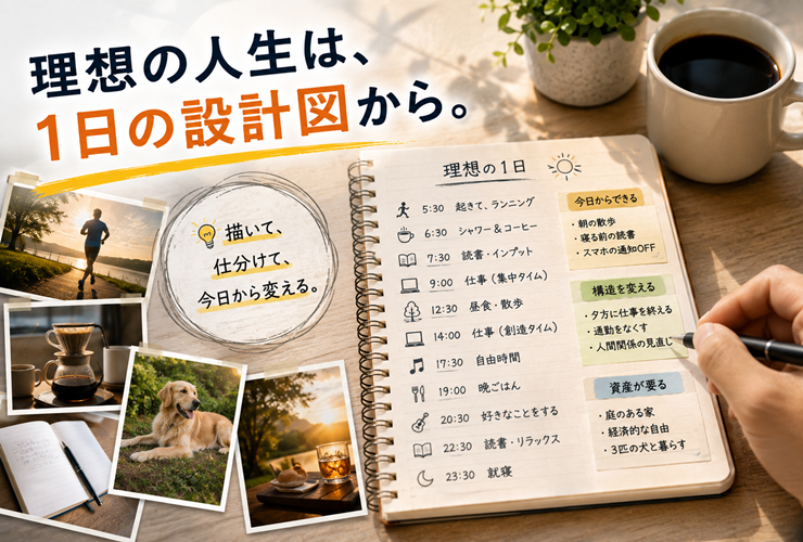 理想の人生は1日の設計図から組み立てるイメージ