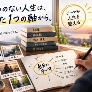 人生のテーマの見つけ方｜一本の主題があれば選択はブレなくなる