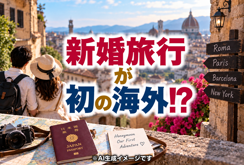 ハネムーンが初めての海外旅行のイメージ