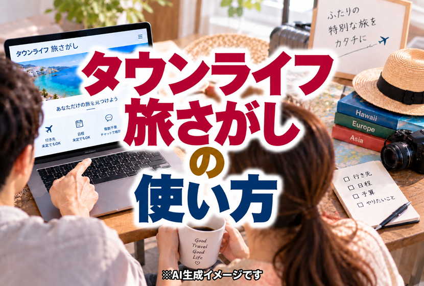 タウンライフ旅さがしの使い方のイメージ