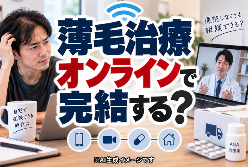 オンラインでのAGA診察のイメージ