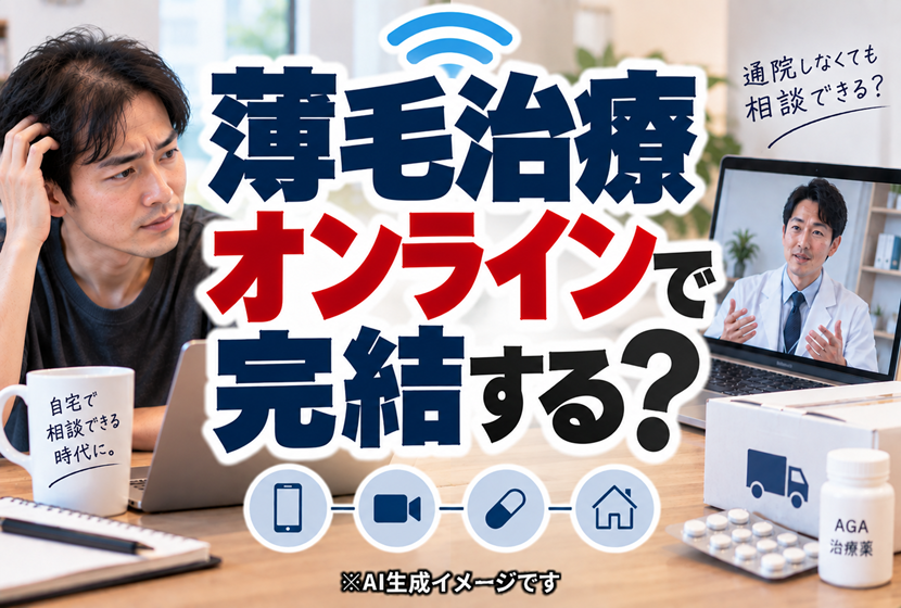 オンラインでのAGA診察のイメージ