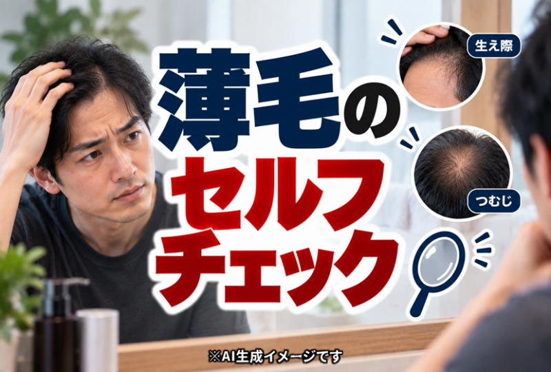 薄毛のセルフチェックのイメージ