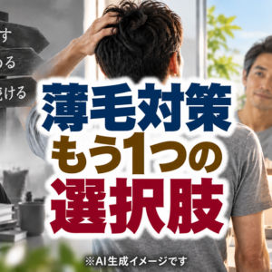 薄毛対策は、隠すことから始めなくていい。