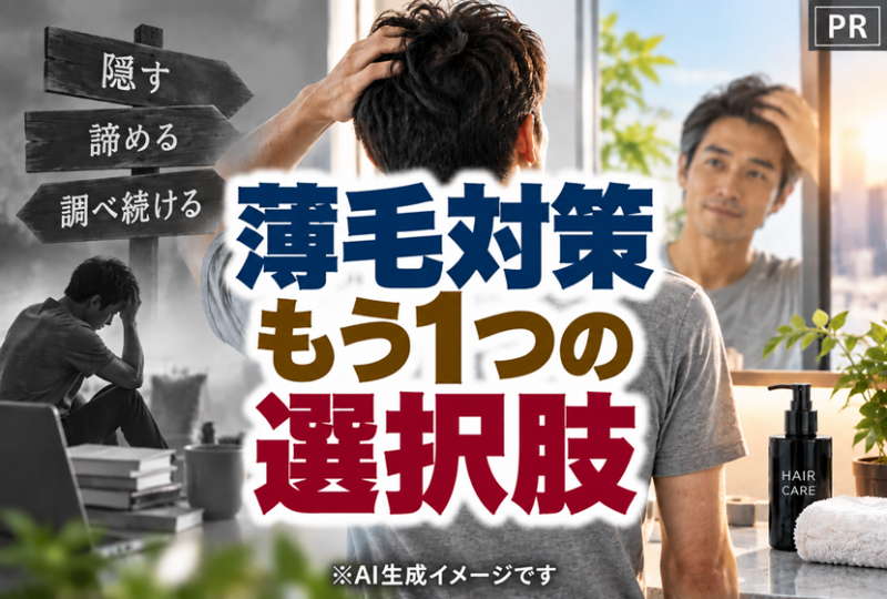 薄毛対策にもう1つの選択肢があるイメージ