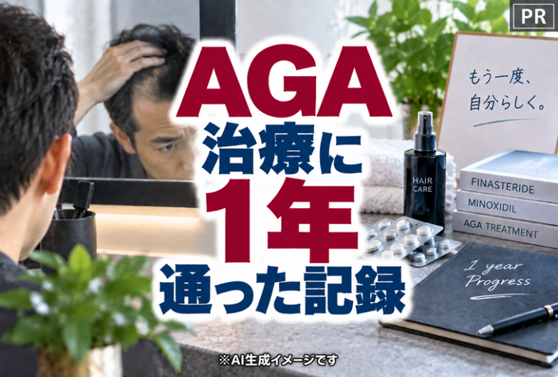 AGA治療に1年通った記録のイメージ