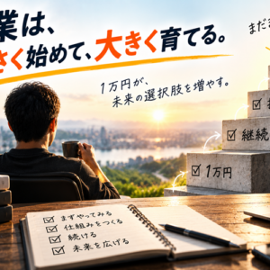 副業の最初の目標は月1万円でいい｜ただし“再現できる1万円”に限る