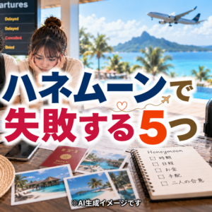 ハネムーンで失敗しやすい5つのこと｜原因は旅の前の「決め方」にある