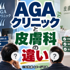 AGA専門クリニックと皮膚科の違い｜薄毛治療はどこで受ける？