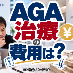 AGA治療の費用はいくら？相場と「続けられる金額」の設計