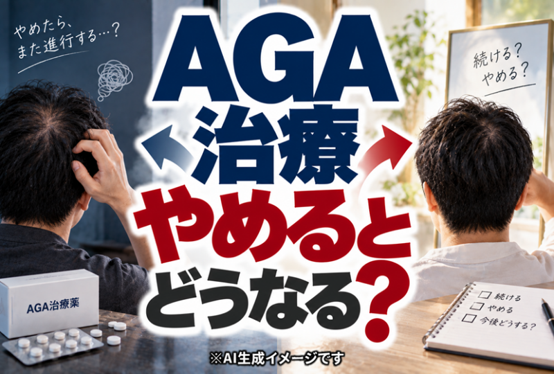 AGA治療をやめるイメージ