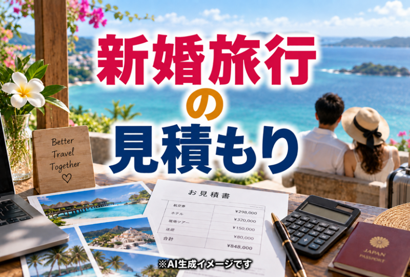 オーダーメイド新婚旅行の見積もりのイメージ