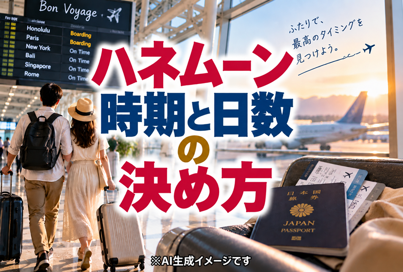 ハネムーンの時期と日数の決め方のイメージ
