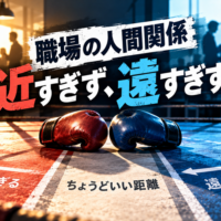 近すぎず遠すぎない職場の人間関係のイメージ
