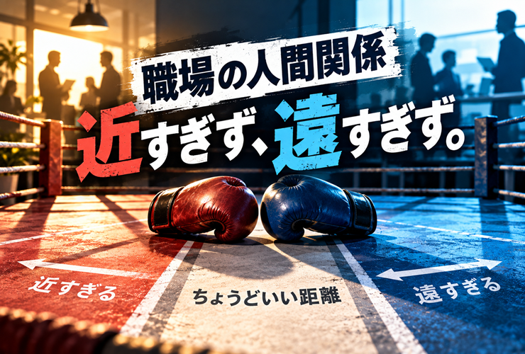 近すぎず遠すぎない職場の人間関係のイメージ