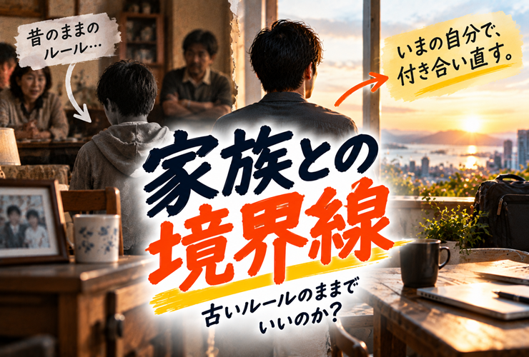 家族との境界線のイメージ