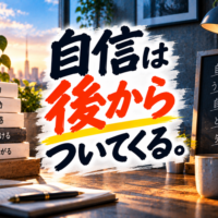 自信は後からついてくるイメージ