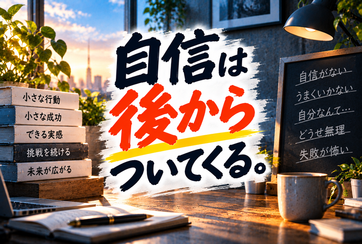 自信は後からついてくるイメージ