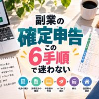 副業の確定申告6手順のイメージ
